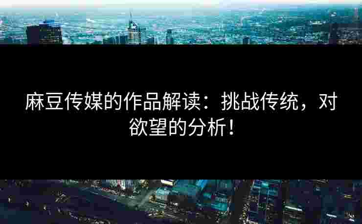 麻豆传媒的作品解读：挑战传统，对欲望的分析！